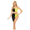 Pink Lipstick Block You Out Bandeau & Bottom Black/Yellow O/S - Women's Lingerie Set for Seductive Style and Comfort (Model: Block You Out, Gender: Women, Area of Pleasure: Intimate, Size: On - Adult Naughty Store