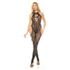 Pink Lipstick Love Me Harder Bodystocking Black O/s - Adult Naughty Store