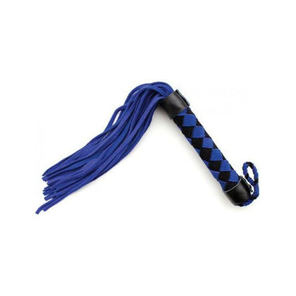 Plesur 15 inches Leather Flogger Blue - The Exquisite Pleasure Inducer for Intimate Play
