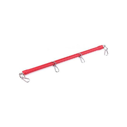 Plesur PVC Decoratively Wrapped Spreader Bar - Model X1 - Unisex - Bondage Play - Red
