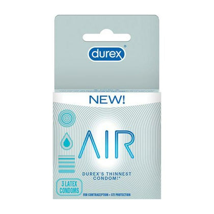 Durex Air Ultra-Thin Condoms - Pack of 3 | Premium Latex, Transparent, High Protection | For Men & Women | Intensify Pleasure | Clear