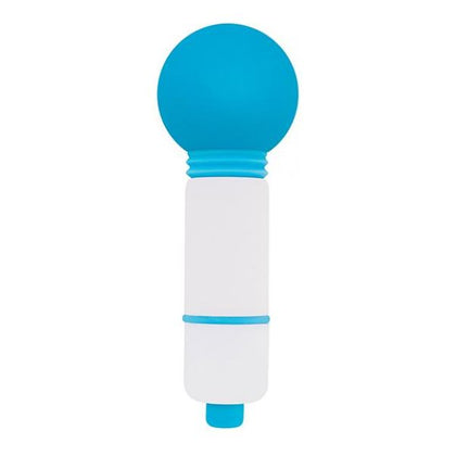 Rock Candy Fun Size Lala Pop - Blue Compact Handheld Vibrating Wand for Gender-Friendly External Pleasure - Adult Naughty Store