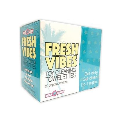 Rock Candy Fresh Vibes Toy Cleaning Towelettes - Box Of 20
Rock Candy Fresh Vibes Hygienic Toy Cleaning Towelettes for All Pleasure Products - 20-Pack