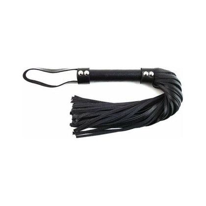 Introducing the Luxe Noir Rouge Short Leather Flogger - Black: A Sensual Delight for Alluring Pleasure