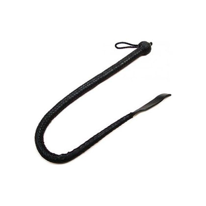 Rouge Devil Tail Whip - Black: A Sensual Leather Riding Crop for Spanking and Tickling Pleasure