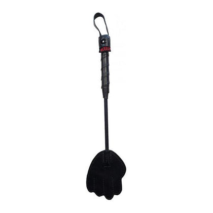 Rouge Mini Leather Hand Paddle - Black: Luxurious Leather Hand Crop for Intense Pleasure and Sensual Spanking Experience