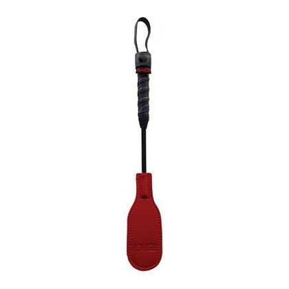Introducing the Rouge Mini Leather Oval Paddle - Red: The Exquisite Pleasure Tool for Sensual Spanking and Discipline