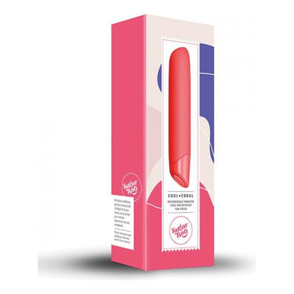 Rocks Off Sugar Boo Cool Coral Rechargeable Silicone Vibrator - Model SBC-RCV01 - For Women - Intense Pleasure Toy - Coral