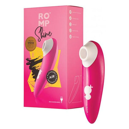 Introducing the Romp Shine Clitoral Vibrator - Model RS-200: Unleash Sensational Pleasure with Air Technology - For Women - Pink