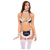 Rene Rofe 6pc At Your Service Maid Black O-s - Seductive French Maid Lingerie Set, Model RR-ASMB-BLK, Women's, Perfect for Role Play, One Size Fits Most - Adult Naughty Store