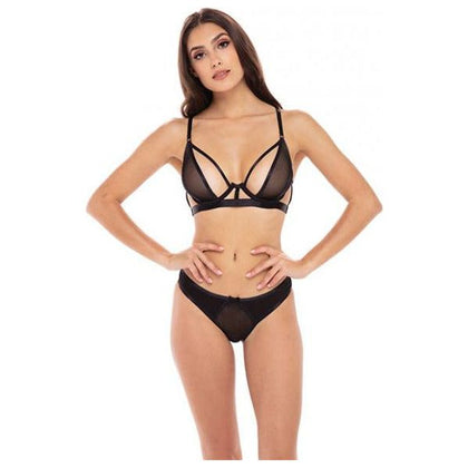 Rene Rofe New In Town Women's Black Lace Bra & Panty Set M/L - Model RR-NT-BP-001 - Adult Naughty Store