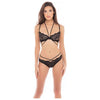 Rene Rofe Dare Me Women's Black Lace Bra & Panty Set - S/M, Model DR-001, A/B Cup, for Intimate Pleasure in the Bedroom - Adult Naughty Store