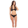 Rene Rofe Midnight Halter Set Black M/L - Seductive Lace Lingerie for Women, Model RR-MS-001, Enhances Intimate Moments, Size Medium/Large - Adult Naughty Store