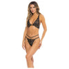 Rene Rofe Lurex Dreams Women's Bra & Thong Set - Seductive Burgundy Lingerie (Model: M/L, Cup: B/C, Dress: 10-12) - Adult Naughty Store