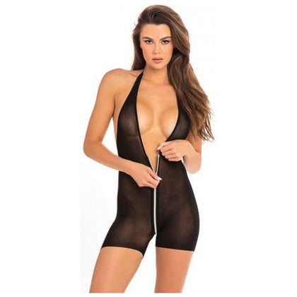 Rene Rofe Zip Bodysuit Hot Shorts Lingerie - Model RR-BS-001 - Women's Pleasurewear - Size M/L