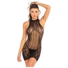 Rene Rofe Reckless Lace Mini Dress Black O-S: Seductive Lace Lingerie - Rene Rofe Reckless Mini Dress O-S (Model #RR-ML-001) - Women's Sensual Intimate Wear for Alluring Nights - One Size Fit - Adult Naughty Store