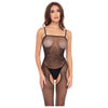 Rene Rofe Shimmering Rhinestone Fishnet Crotchless Bodystocking - Model O-s, Women's Intimate Lingerie for Provocative Pleasure - One Size - Adult Naughty Store