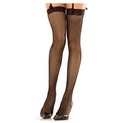 Rene Rofe Lace Top Fishnet Thigh High Stockings - Model 1234 - Women's Intimate Lingerie for Sensual Leg Appeal - One Size (2-14) - Adult Naughty Store