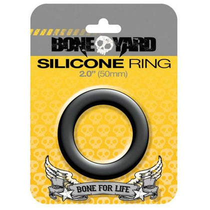 Boneyard Rascal Silicone Cock Ring 2 Inches Black - Enhanced Stamina and Comfortable Fit for Long-lasting Pleasure