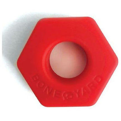 Boneyard Bust A Nut Cock Ring Red - The Ultimate Silicone Stretcher and Pleasure Enhancer for Men