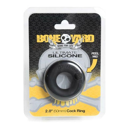 Boneyard Ultimate Silicone Cock Ring - Black, Model XRBR-2001, for Men, Enhances Erection, All-Day Comfort