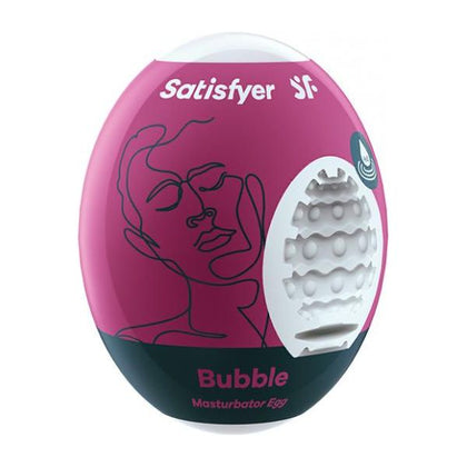 Satisfyer Masturbator Egg - Bubble: The Ultimate Pleasure Device for Men, Introducing the SF-1001, Designed for Intense Shaft and Tip Stimulation, Cyber-Skin Texture, No Lubricant Needed, Sensational Blue