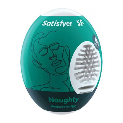 Satisfyer Masturbator Egg - Naughty: Pleasure for Him, Cyber-Skin Texture, Varied Sensations, No Lubricant Required