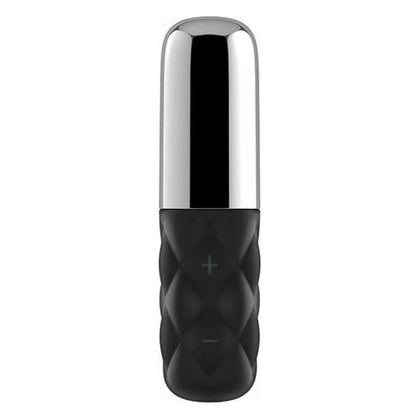 Introducing the Satisfyer Mini Sparkling Darling Vibrator Black Silver: The Ultimate Clitoral Pleasure Companion for Intense Stimulation!