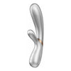 Satisfyer Hot Lover SL-2000 Dual-Stim Warming Clitoral and G-Spot Vibrator - Women's Pleasure Toy - Silver