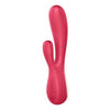 Satisfyer Mono Flex SF-200 Dual Stimulation Silicone Rabbit Vibrator - Women - Clitoral and G-Spot Pleasure - Red