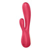 Satisfyer Mono Flex SF-200 Dual Stimulation Silicone Rabbit Vibrator - Women - Clitoral and G-Spot Pleasure - Red - Adult Naughty Store