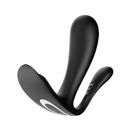 Introducing the SensaPleasure Top Secret Plus Wearable Vibrator - Model SP-2000 | Dual Stimulation for Anal and G-Spot | Unisex | Black