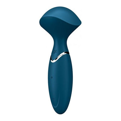Introducing the Luxe Pleasure Satisfyer Mini Wand-er MW-100 - Compact Silicone Massager for On-the-Go Pleasure - Blue