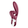 Introducing the Exquisite Pleasure Touch Me Triple Stimulation Rabbit Vibrator - Model T1S! The Ultimate Double Stimulation Device for Her - Clitoral and G-Spot Pleasure Guaranteed! (Red) - Adult Naughty Store