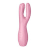 Satisfyer Threesome 3 - Powerful Clitoral and Labial Stimulation Vibrator for Women - Pink