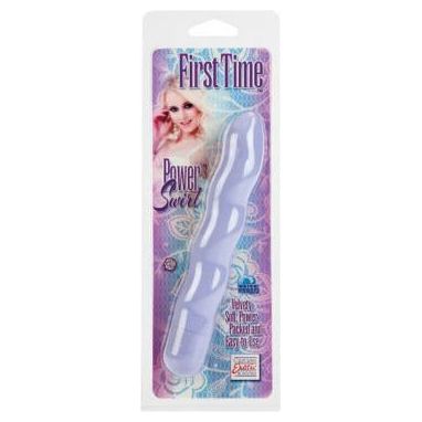 Cal Exotic's First Time Power Swirl Vibrating Pleasure Toy - Model FT-PS001 - For All Genders - Intense Sensations - Purple - Adult Naughty Store