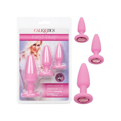 First Time Crystal Booty Kit - Pink: The Ultimate Anal Pleasure Training Set for All Genders - Adult Naughty Store