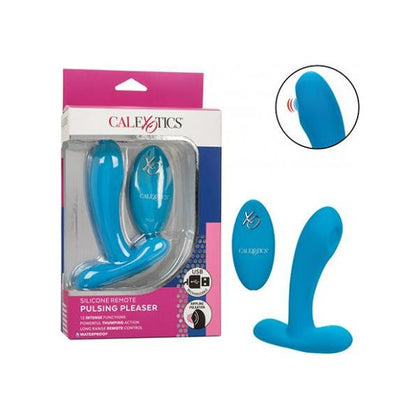 Introducing the SensaPulse™ SP-100 Silicone Pulsing Pleaser W-remote - Blue: The Ultimate Intimate Pleasure Experience