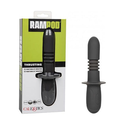 Ramrod® Thrusting Dual Motor Silicone Probe - Model XR245 - Unisex - Deep Stimulation - Black