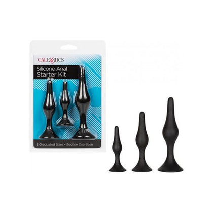 Silicone Anal Starter Kit - Model A1: Unisex Anal Pleasure Exploration in Sensual Black