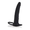 Cal Exotics Silicone Double Rider Black - Premium Dual Penetration Silicone Sex Toy for Him and Her - Adult Naughty Store