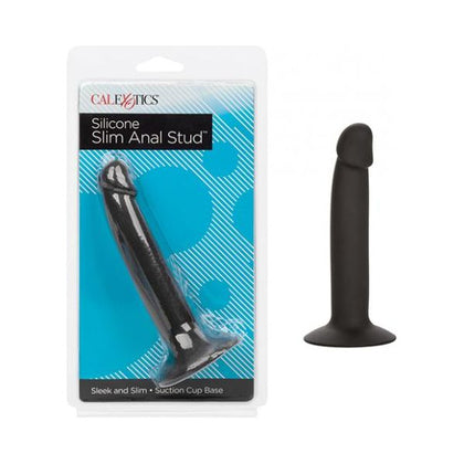 CalExotics Silicone Slim Anal Stud - Model 2001B - Unisex Anal Pleasure Toy - Black - Adult Naughty Store