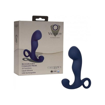 Introducing the Viceroy Rechargeable Command Probe - Navy: The Ultimate Pleasure Companion for Mind-Blowing Stimulation - Adult Naughty Store