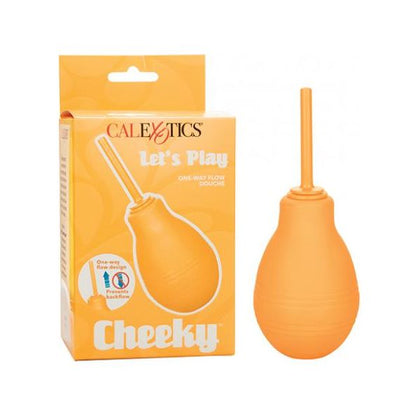 Cheeky One-Way Flow Anal Douche - Model 216, Unisex Slim Anal Cleansing System in Vibrant Orange