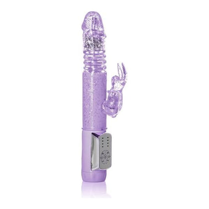 California Exotic Novelties Petite Thrusting Jack Rabbit Vibrator PTJRV-001 - Female G-Spot and Clitoral Stimulation - Purple