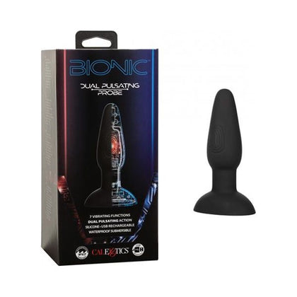 CalExotics Bionic Dual Pulsating Probe - Model 7X, Ultimate Pleasure for All Genders, Intense Backdoor Stimulation, Midnight Black - Adult Naughty Store