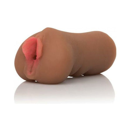 Introducing the Sensual Bliss Naughty Nurse Lush Lips Brown Stroker - Model NB-2001, for Him, Designed for Mind-Blowing Pleasure in Brown - Adult Naughty Store