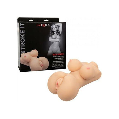 Introducing the SensaPleasure Stroke It Body Banger Ivory Real-Feel Stroker - Model SIBB-5000: The Ultimate Pleasure Experience for Men, featuring Dual Pleasure Chambers, Full Body Design, an - Adult Naughty Store