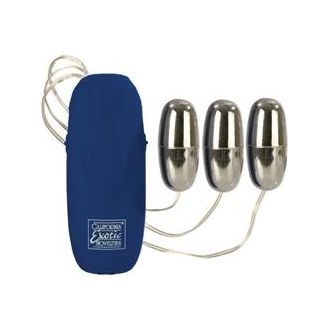 Introducing the SensaPleasure Interactive Trio Silver Bullets with Dual Controls - Model ST-300X: A Versatile Unisex Vibrating Pleasure Set in Sleek Silver - Adult Naughty Store