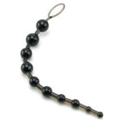 Introducing the X-10 Beads Graduated Anal Beads 11 Inch - Black: The Ultimate Pleasure Experience for All Genders, Designed for Unforgettable Backdoor Bliss